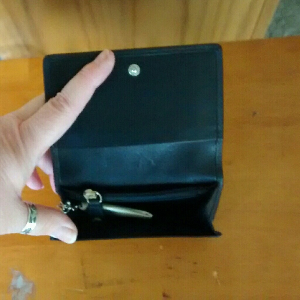 Coach Black Glove Leather Coin Card Case-Never Used - Picture 3 of 5